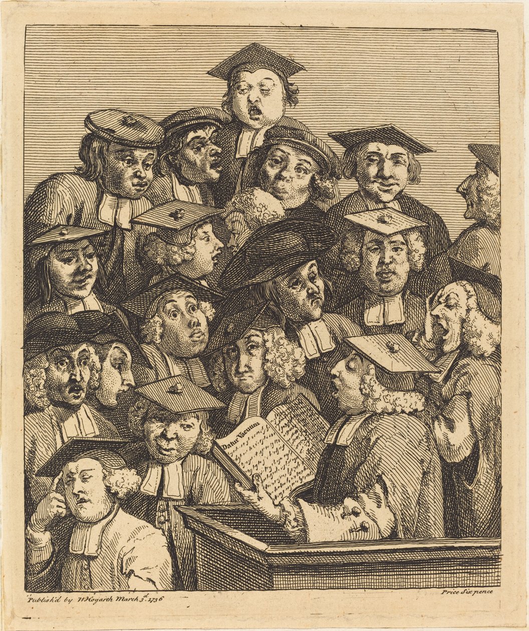 Tutkijat luennossa tekijältä William Hogarth