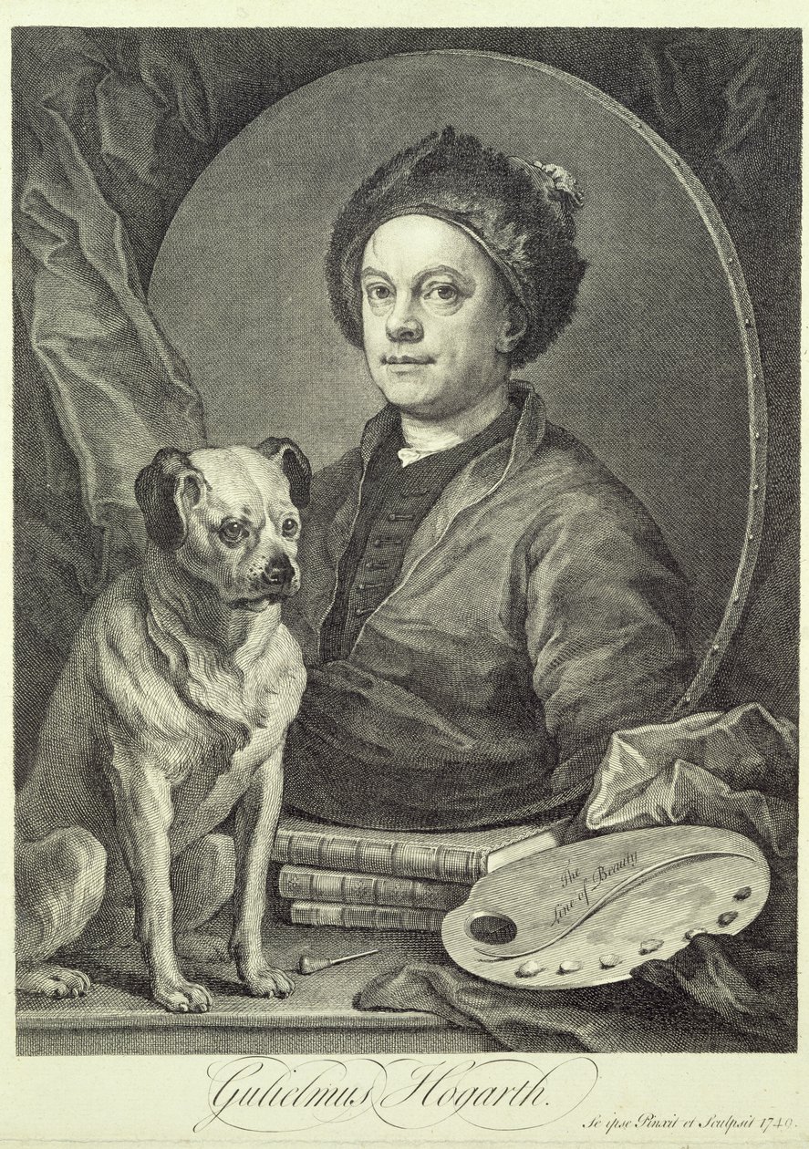 Omakuva, 1749 tekijältä William Hogarth