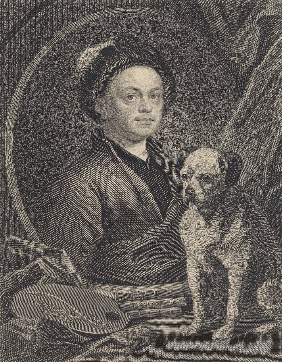 Omakuva, kaiverrettu J. Mollison tekijältä William Hogarth