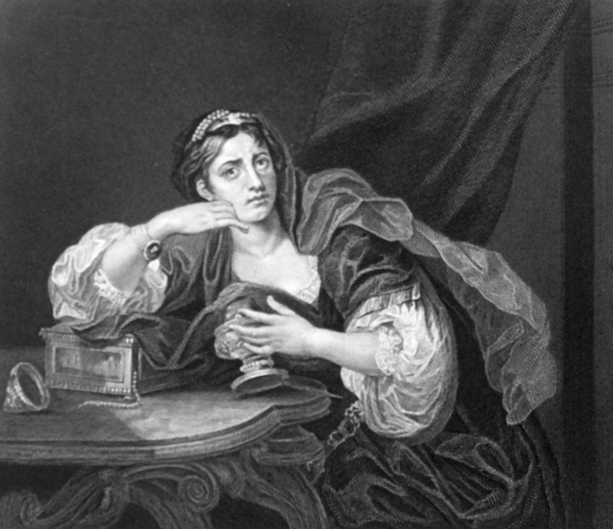 Sigismonda miehensä sydämellä tekijältä William Hogarth