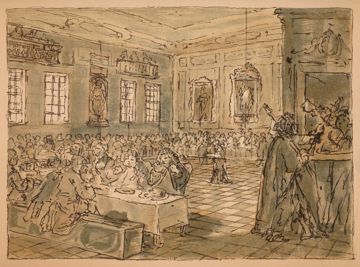 Luonnos teollisuudelle ja tyhjäkäynnille - levy VIII, 1747 tekijältä William Hogarth