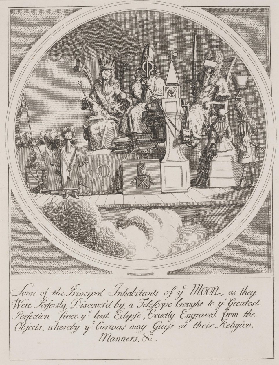 Jotkut kuun tärkeimmistä asukkaista: kuninkaallinen valtio, piispakunta ja laki tekijältä William Hogarth
