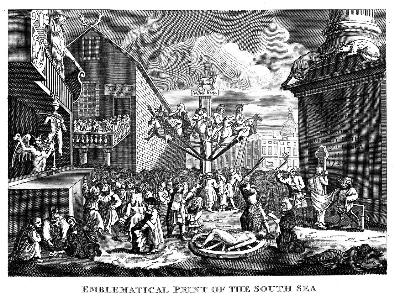 Etelämeren kupla, 1721 tekijältä William Hogarth