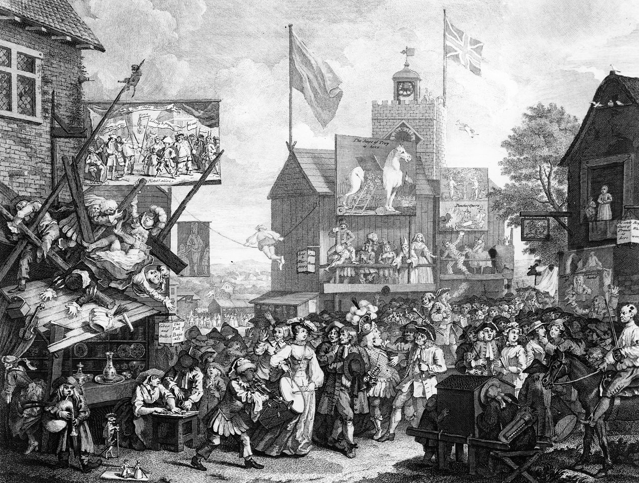 Southwarkin messut, 1733 tekijältä William Hogarth