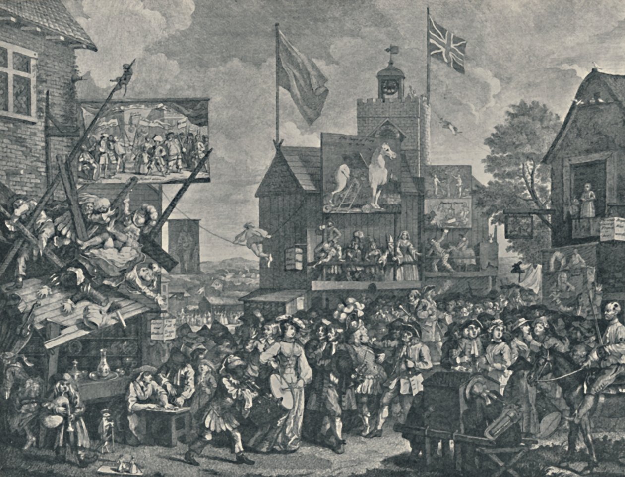 Southwark Fair, 1733, 1920 tekijältä William Hogarth