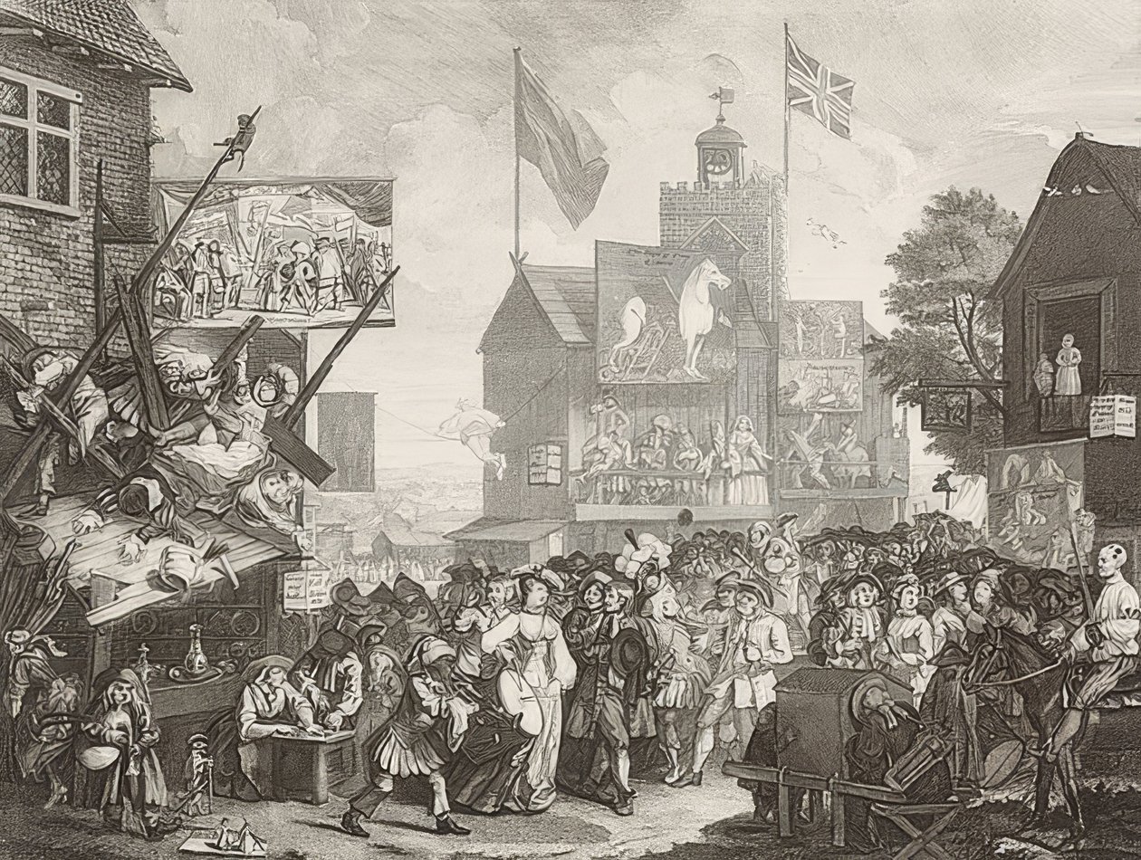 Southwarkin messut. 1733 tekijältä William Hogarth