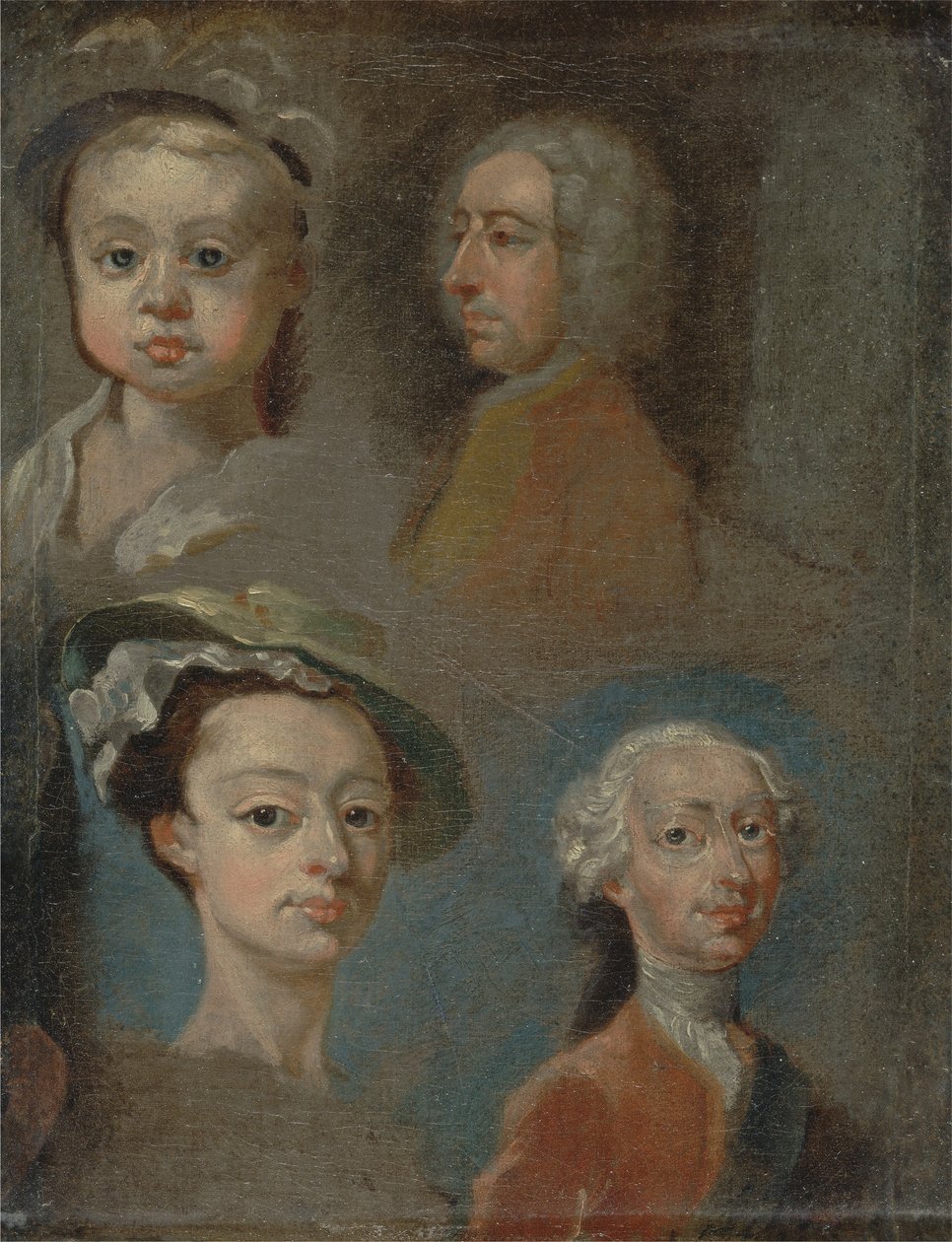 Päätutkimus (öljy kankaalle) tekijältä William Hogarth
