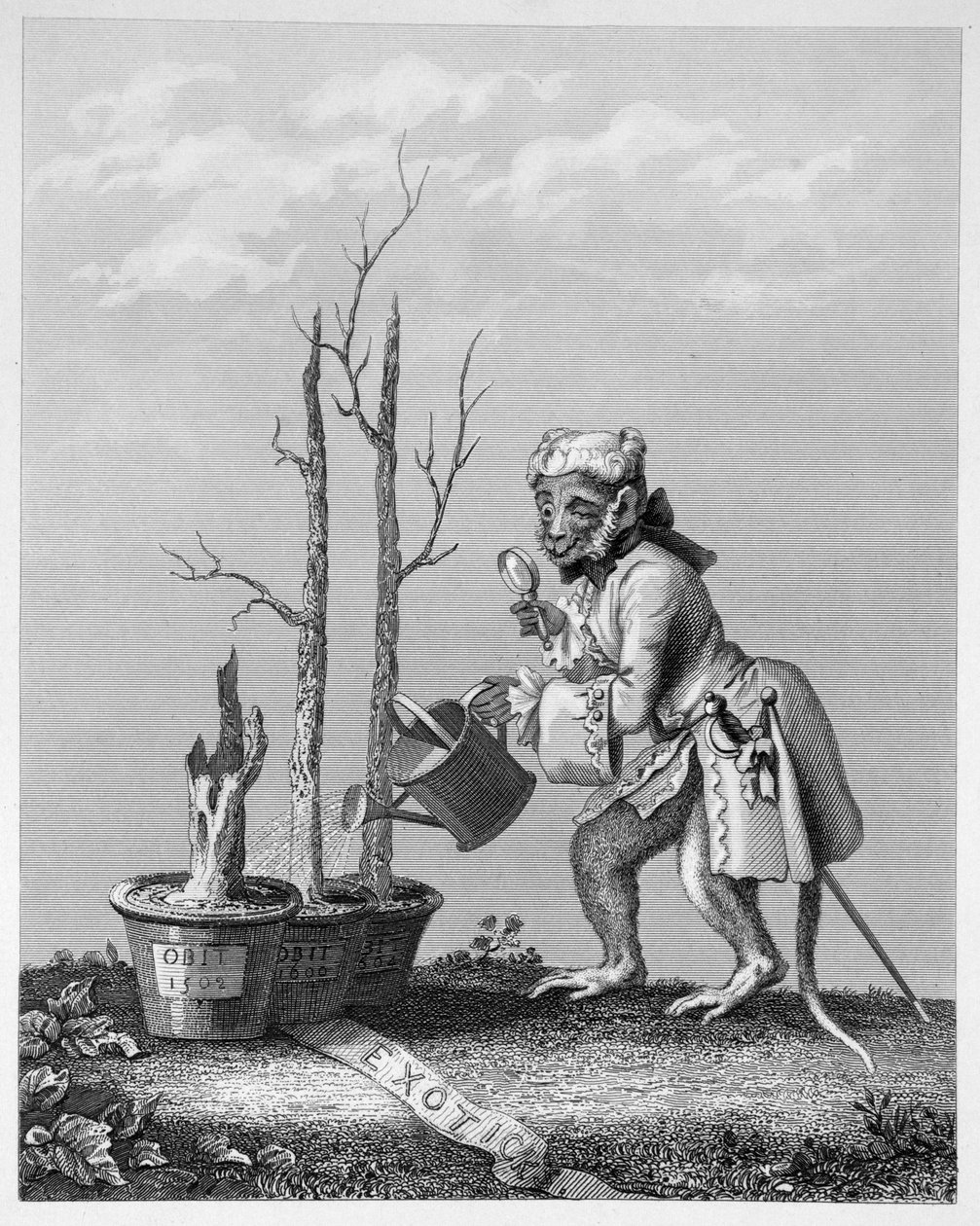 Tail, Piece to the Artists -luettelo, 1761 tekijältä William Hogarth