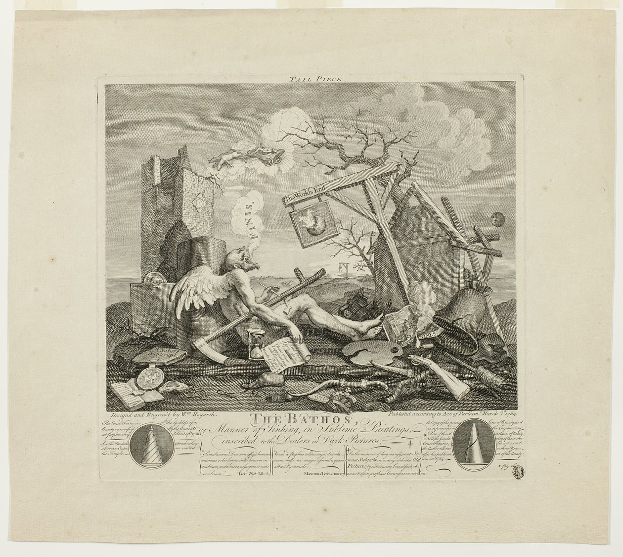 aTailpiece tai Bathos tekijältä William Hogarth