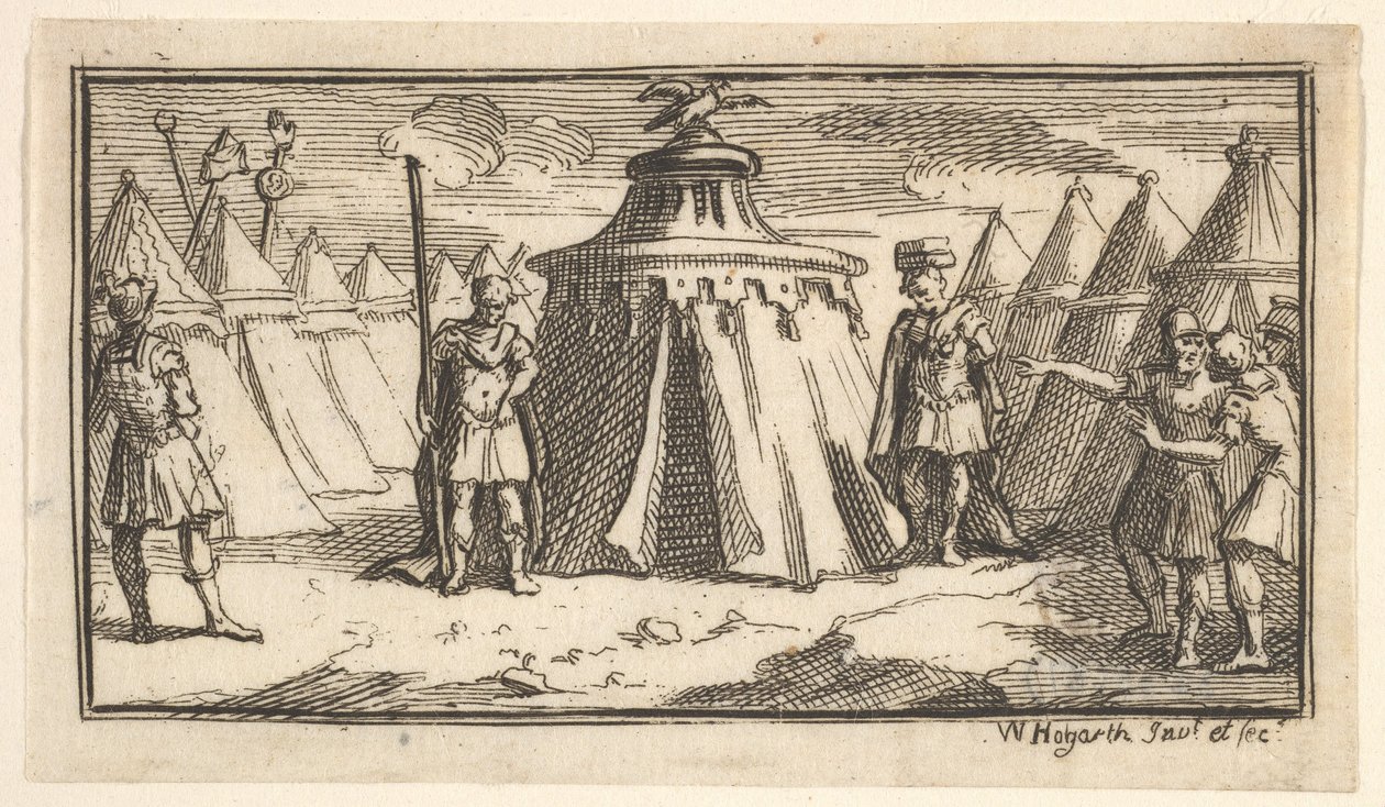 Sotilaallisen vyön tai vyön poistaminen John Beaver, Roman Military Punishments, 17..., vuoden 1725 jälkeen. tekijältä William Hogarth
