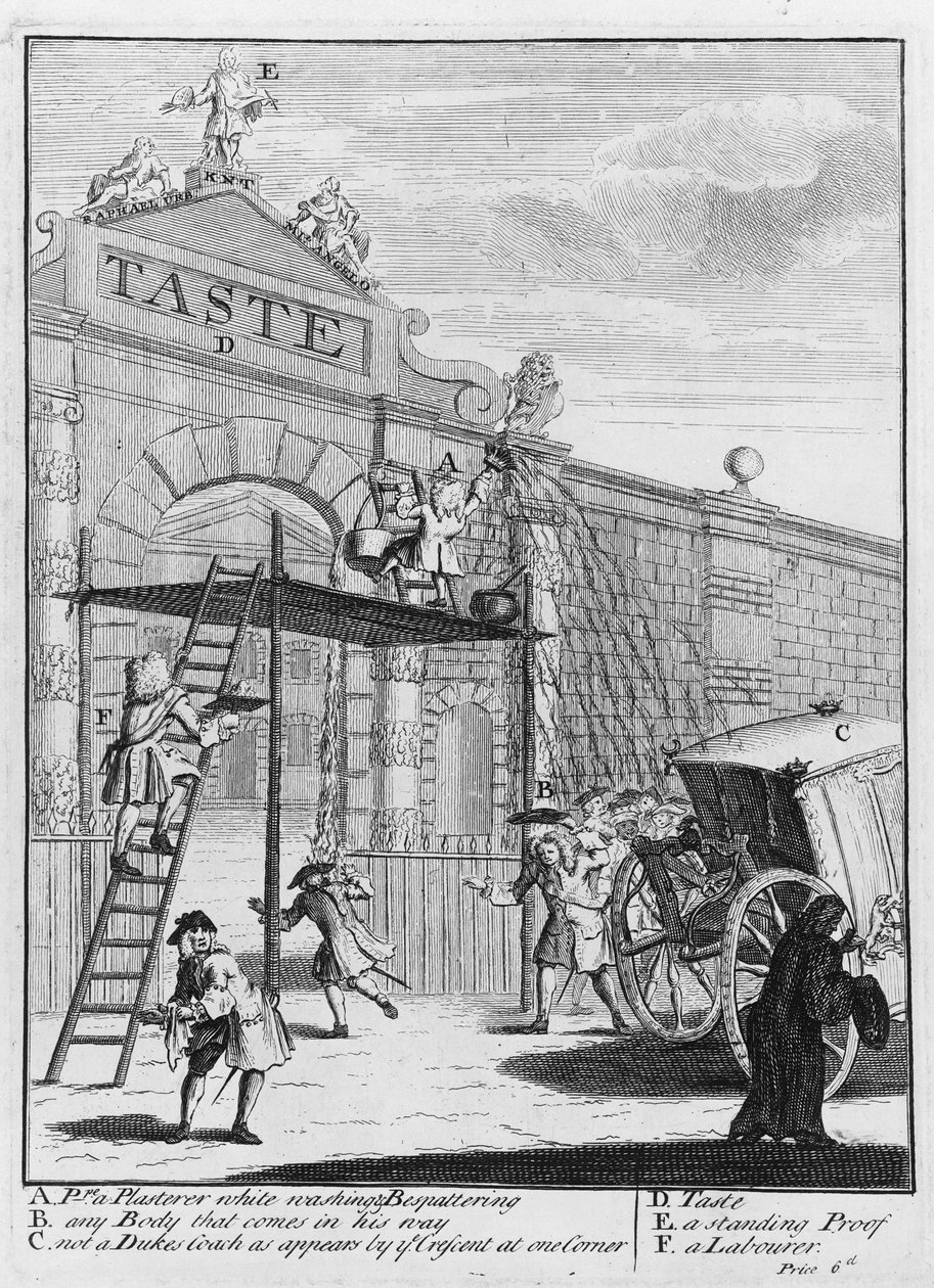 Taste, Burlington Gate, 1732 tekijältä William Hogarth