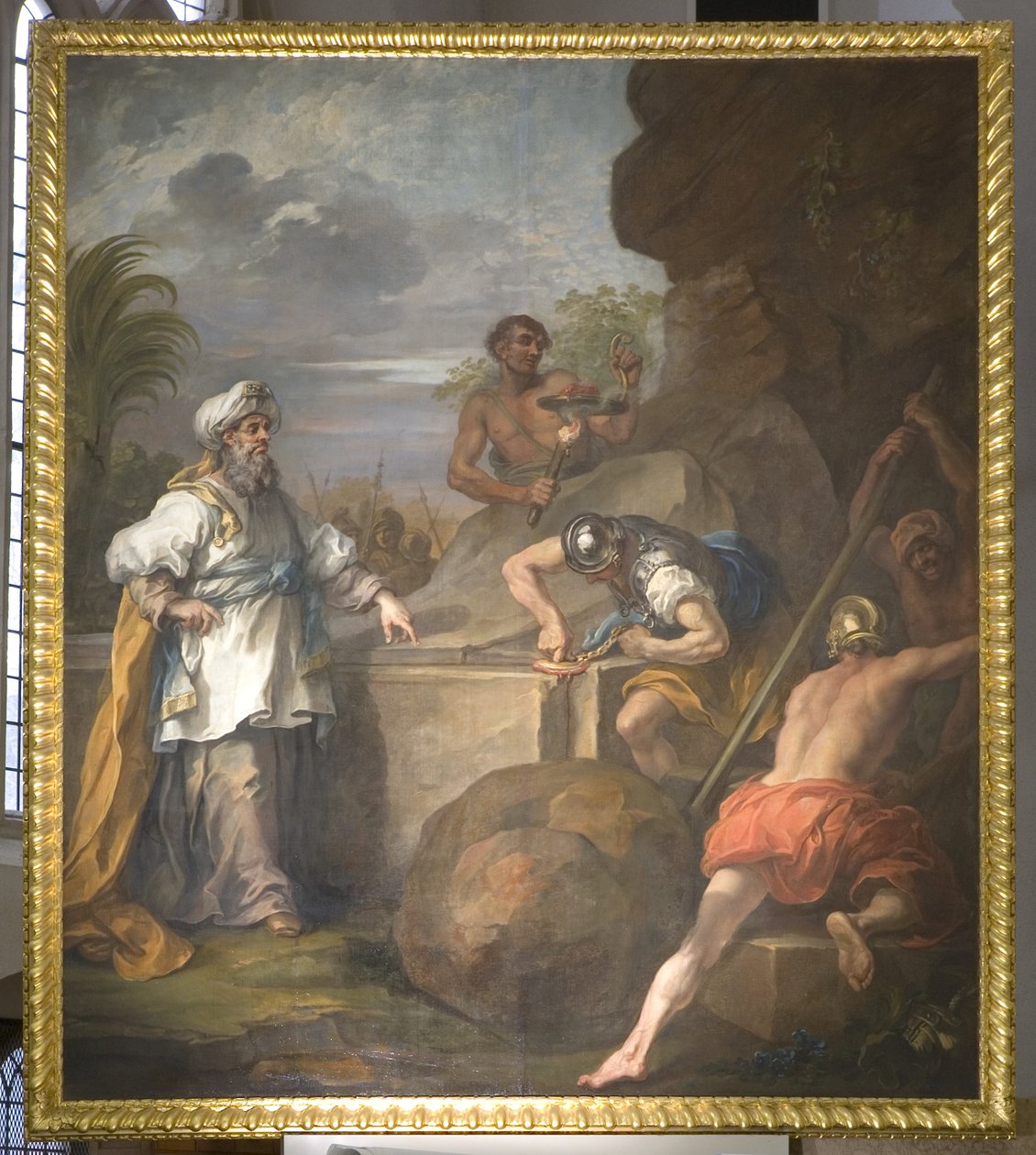 St Mary Redcliffen alttaritaulu (vasen paneeli) tekijältä William Hogarth