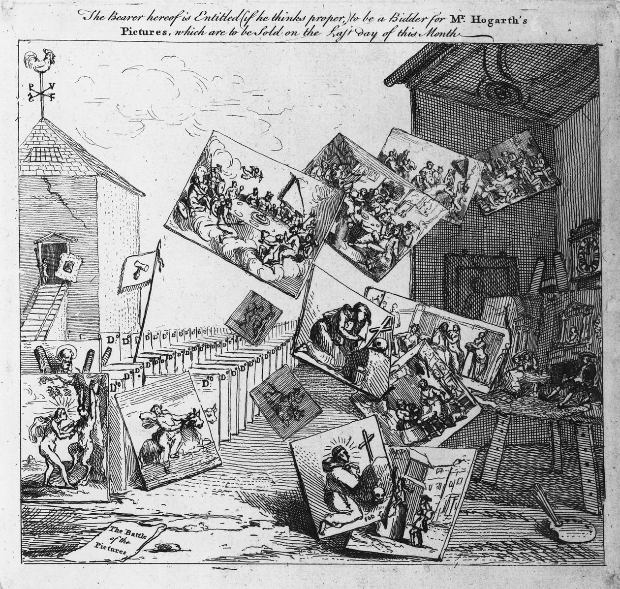 Kuvien taistelu, 1745 tekijältä William Hogarth
