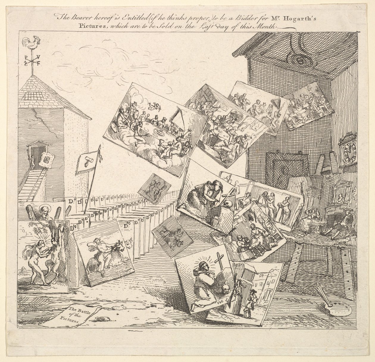 Kuvien taistelu, 1745. tekijältä William Hogarth