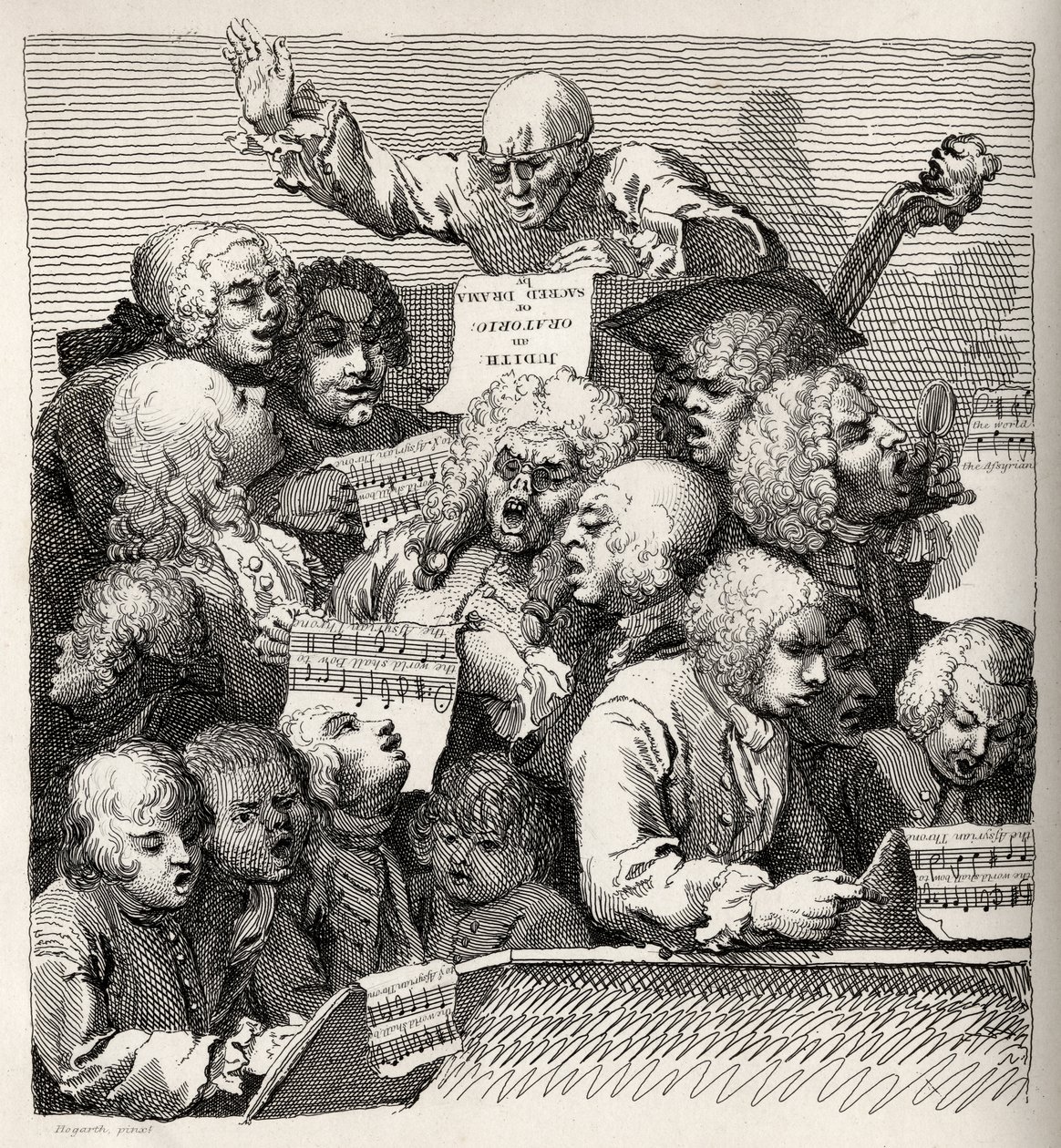 The Chorus, teoksesta "The Works of William Hogarth", julkaistu 1833. tekijältä William Hogarth