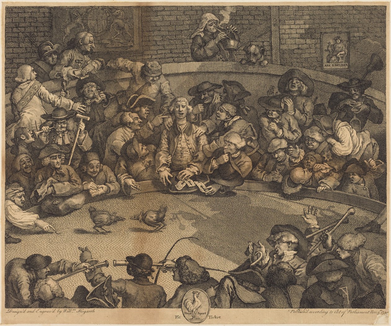 Kukkotappeluareena tekijältä William Hogarth