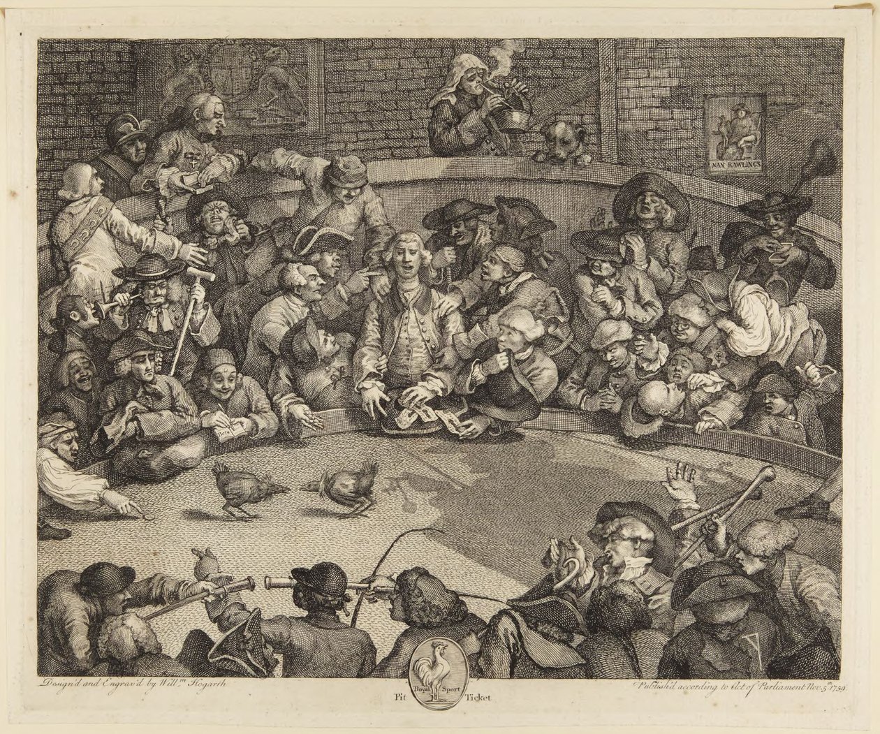 Kukkotappeluareena tekijältä William Hogarth