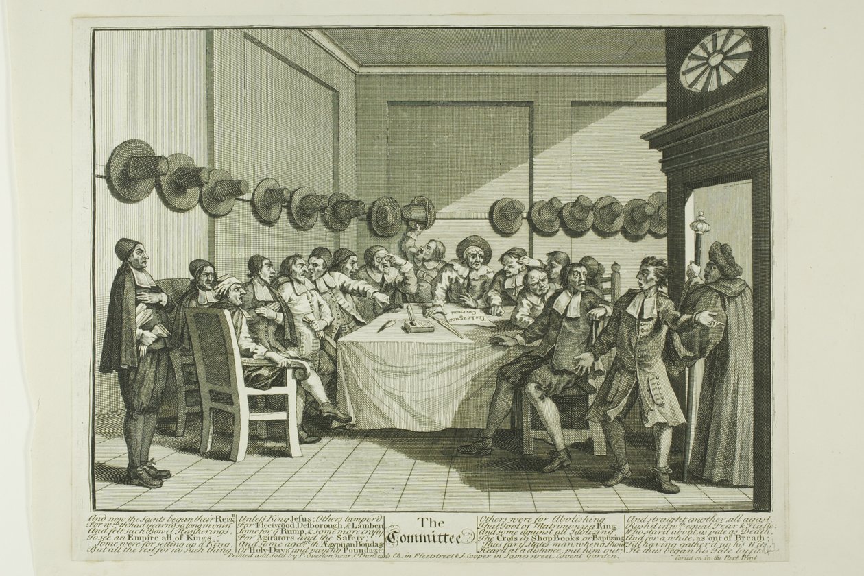 Komitea, levy kymmenen Hudibrasista tekijältä William Hogarth