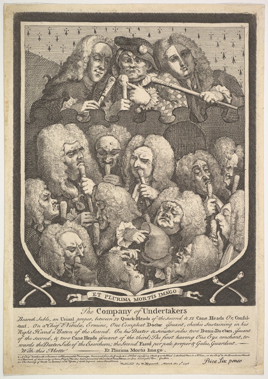 The Company of Undertakers, 3. maaliskuuta 1736. tekijältä William Hogarth