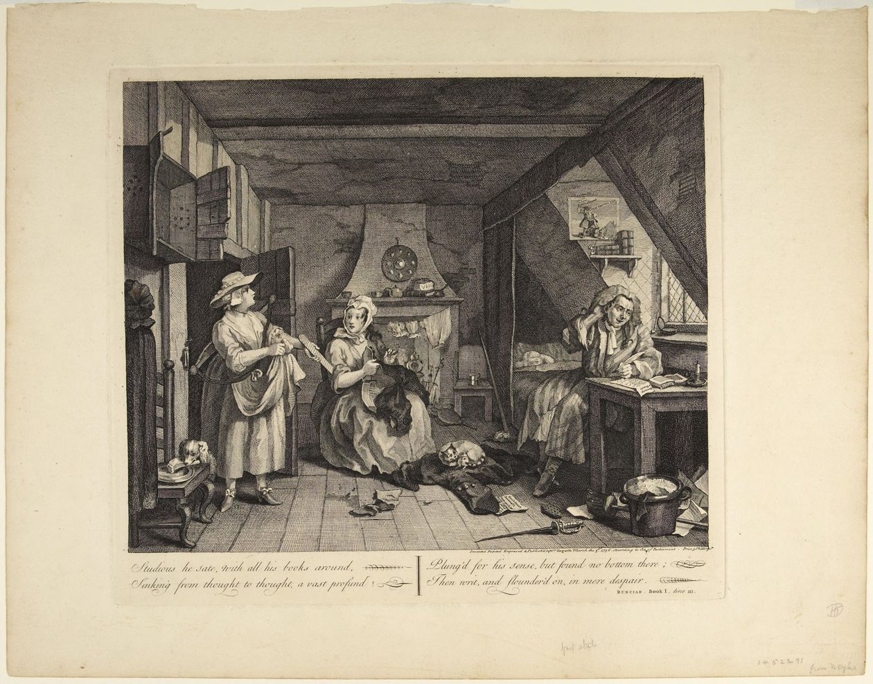 Ahdingossa oleva runoilija tekijältä William Hogarth