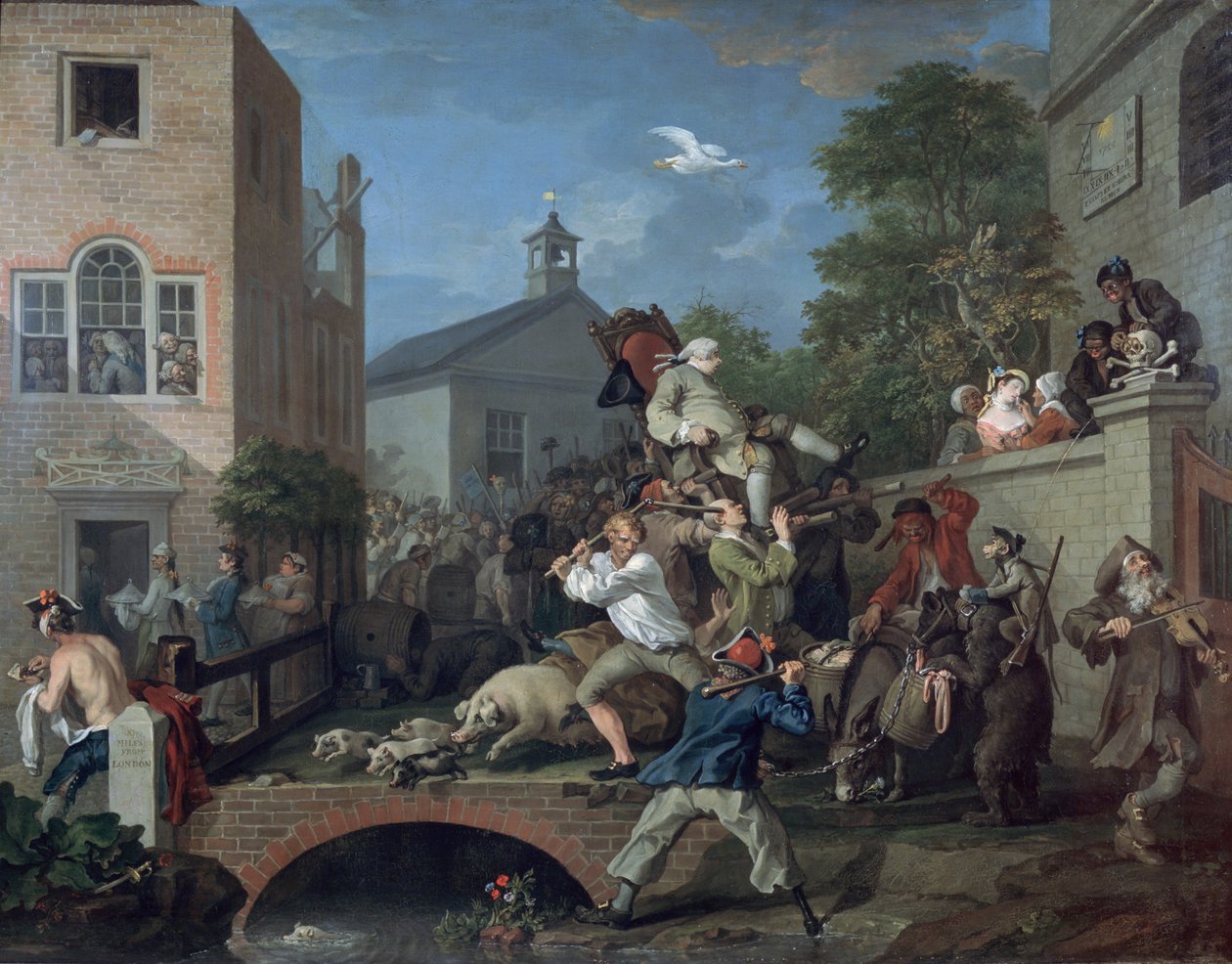 Vaali IV Jäsenen puheenjohtaja, 1754-55 tekijältä William Hogarth
