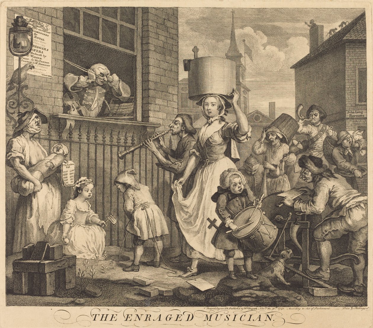 Raivostunut muusikko tekijältä William Hogarth