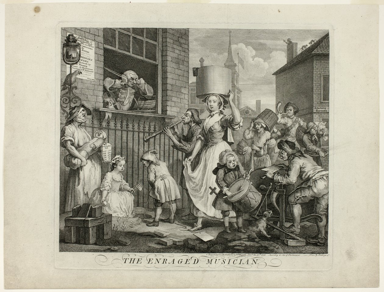 Raivostunut muusikko tekijältä William Hogarth
