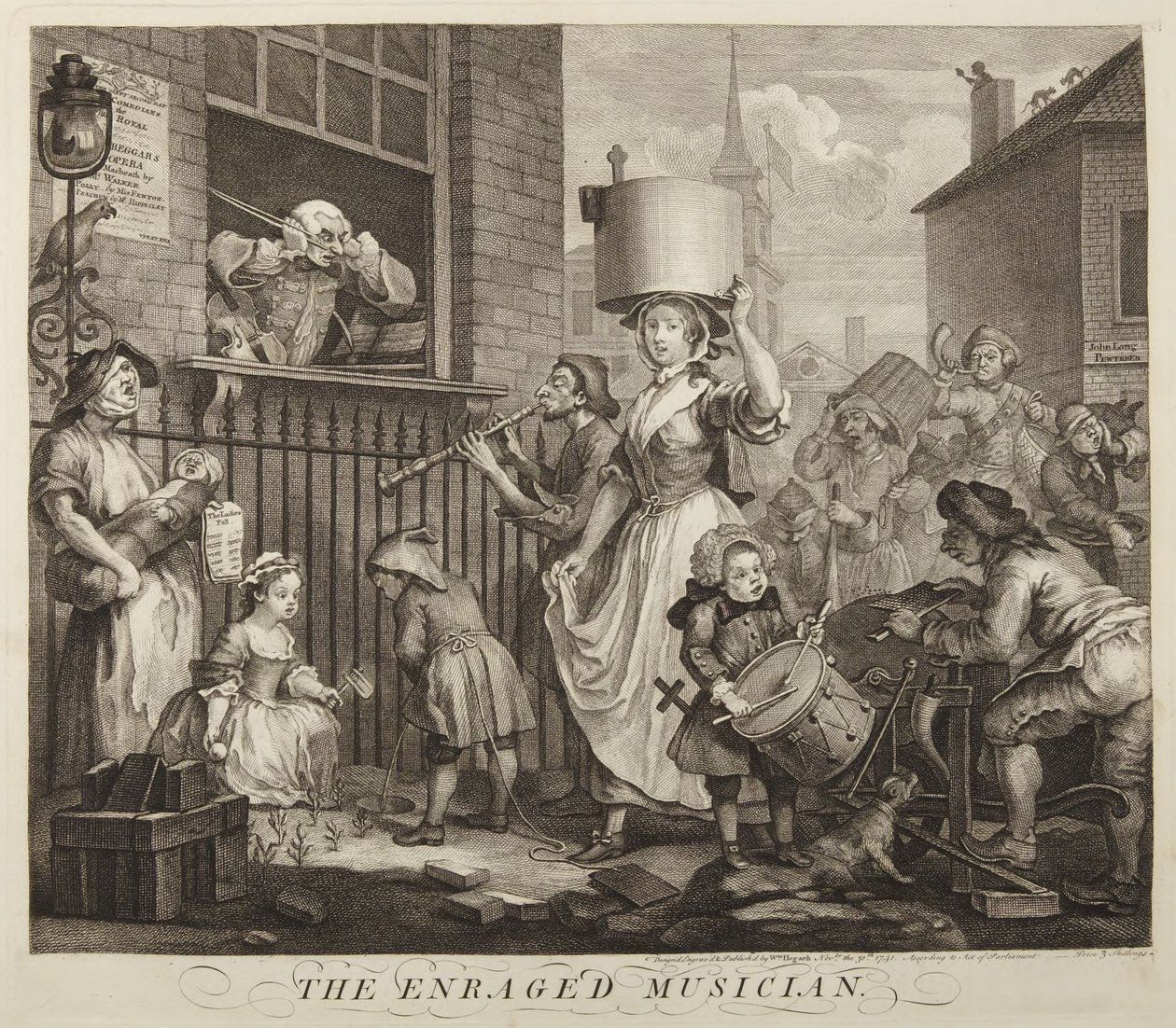 Raivostunut muusikko tekijältä William Hogarth