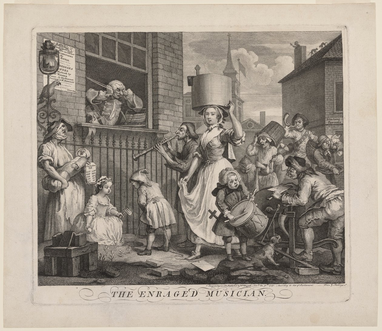 Raivostunut muusikko tekijältä William Hogarth