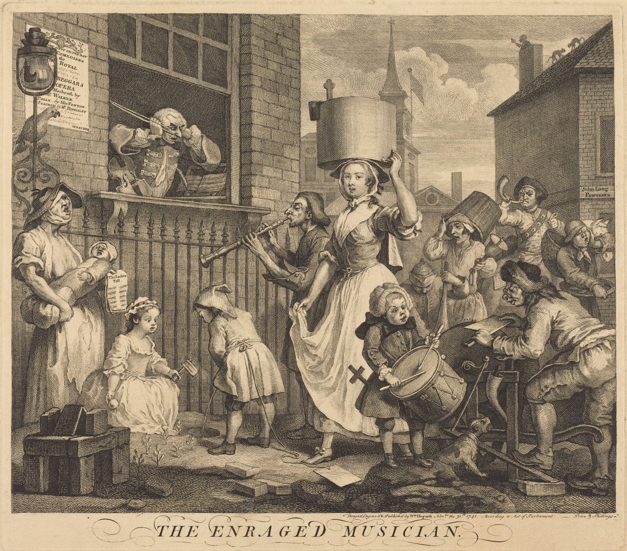 Raivostunut muusikko tekijältä William Hogarth