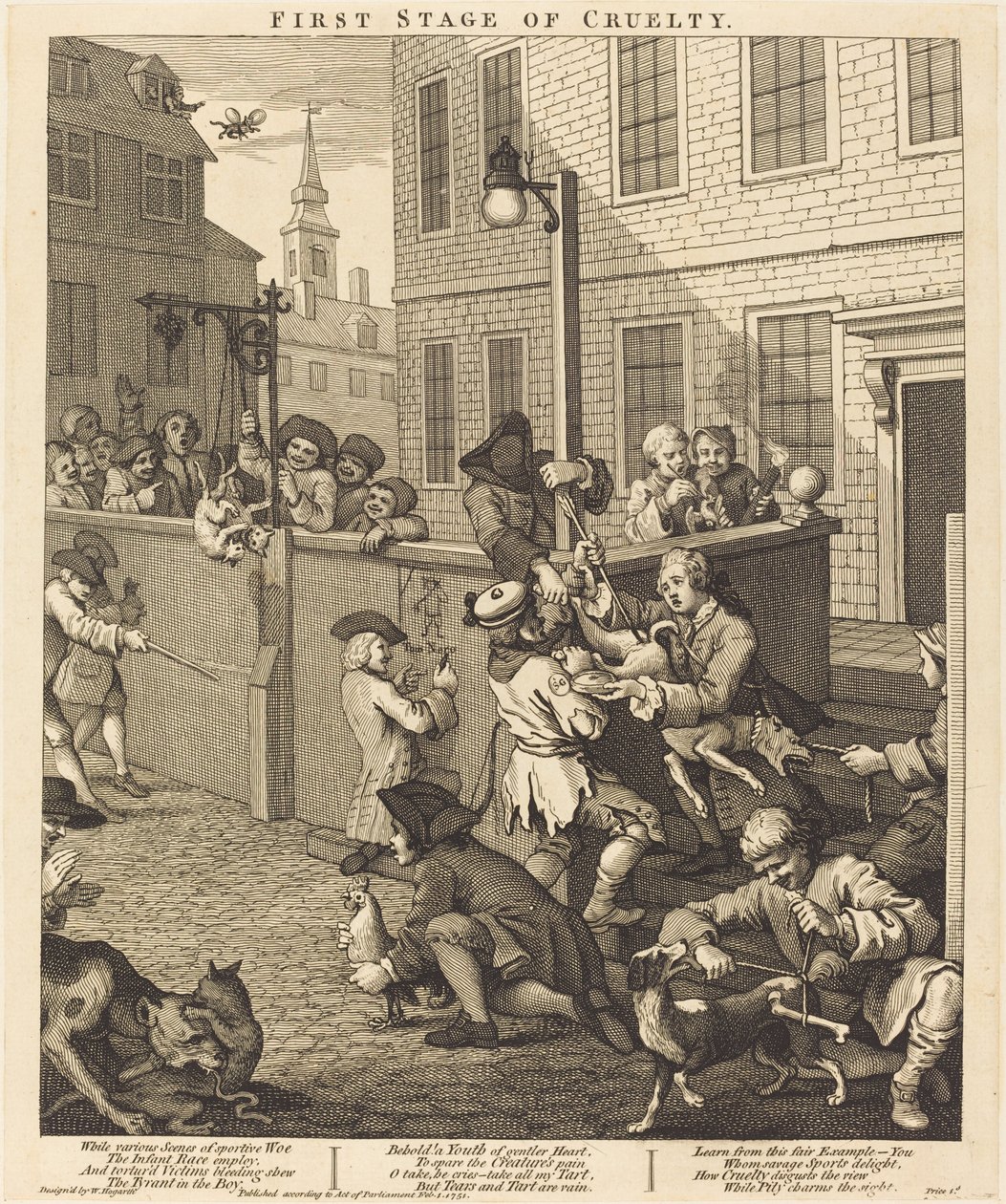 Julmuuden ensimmäinen vaihe tekijältä William Hogarth
