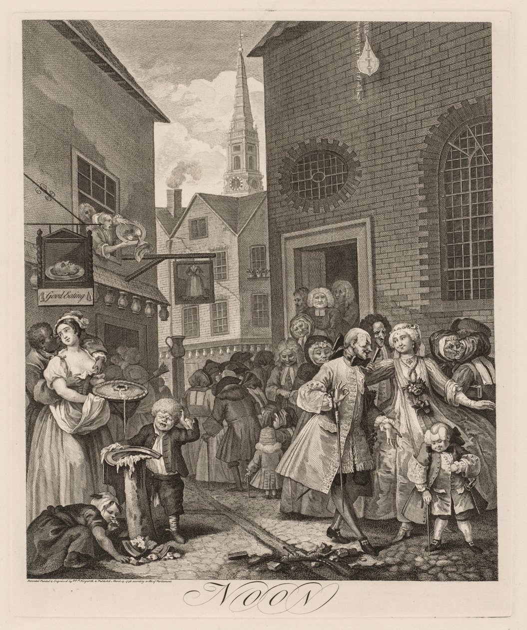 Neljä kertaa vuorokaudessa: Keskipäivä tekijältä William Hogarth