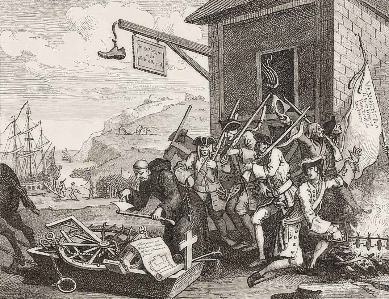 The Invasion, levy 1: Ranska / Die Invasion, Blatt 1: Ranska. 1756 tekijältä William Hogarth