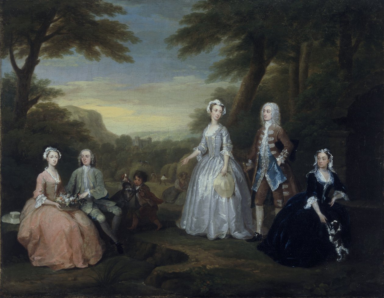 Jonesin perheen keskustelukappale tekijältä William Hogarth