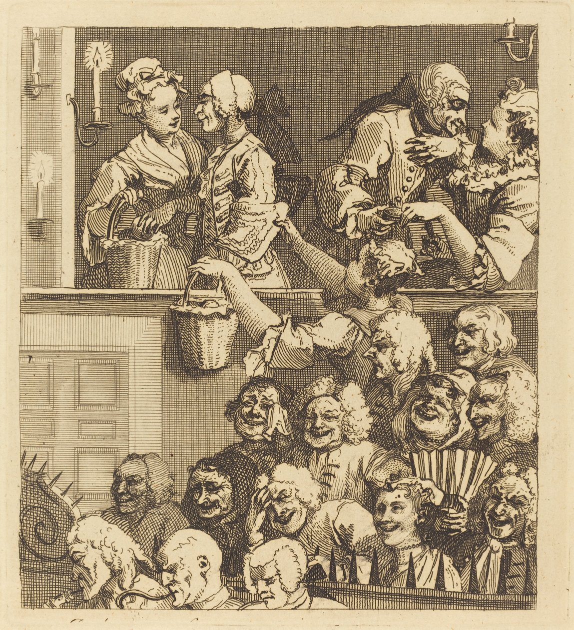 Naurava Yleisö tekijältä William Hogarth
