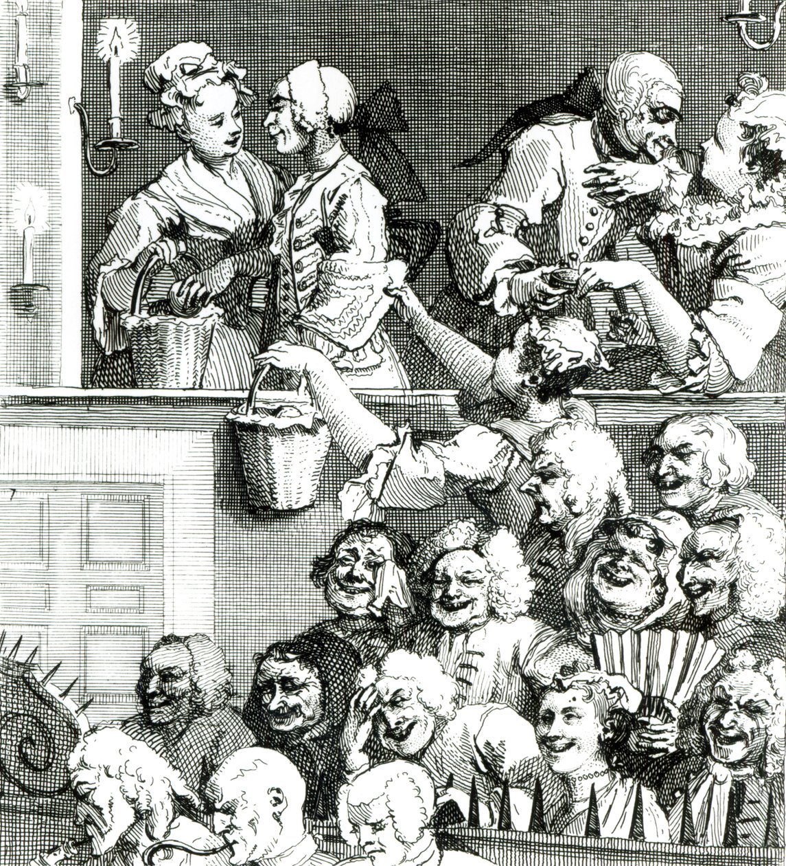 The Laughing Audience, 1733 finn tekijältä William Hogarth