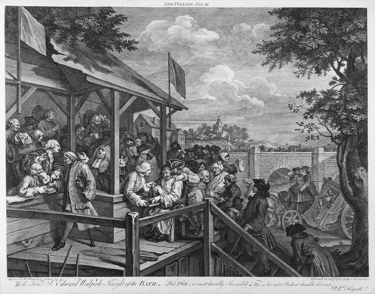 Polling, 1758 tekijältä William Hogarth
