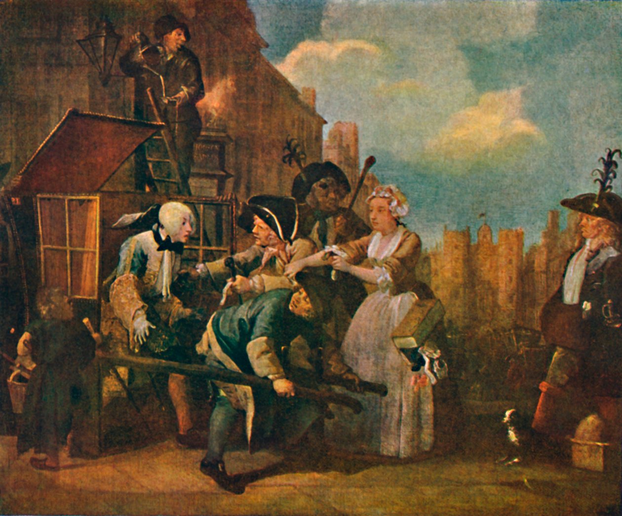 The Rakes Progress - The Arrest, c1735, 1904 tekijältä William Hogarth