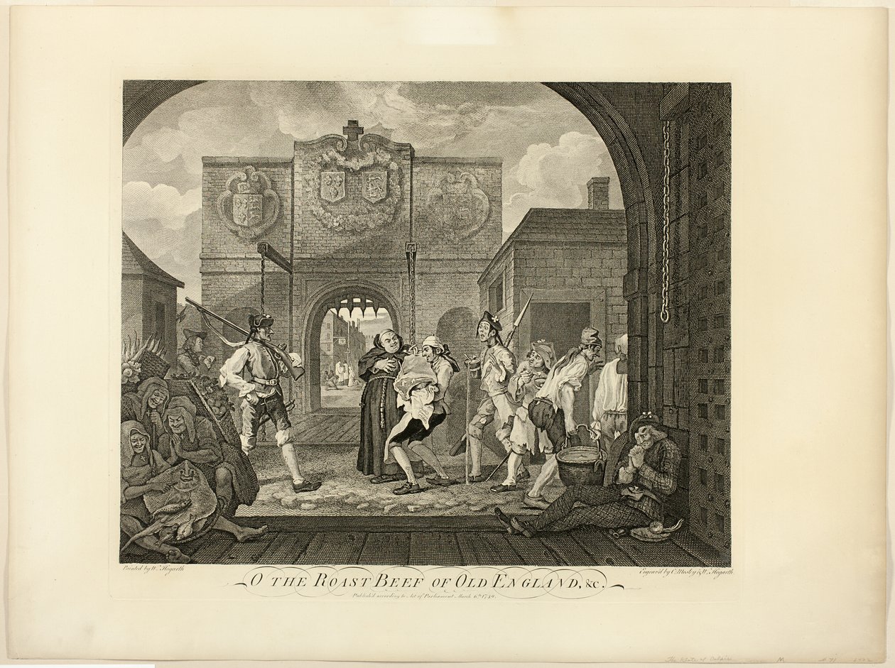 Vanhan Englannin paahtopaisti tekijältä William Hogarth