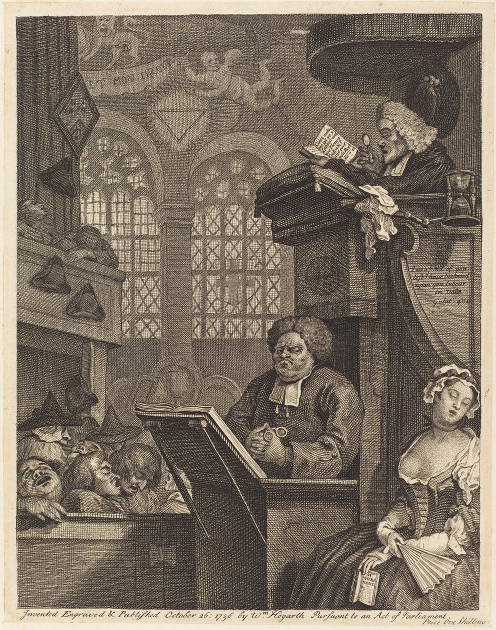 Nukkuva seurakunta tekijältä William Hogarth