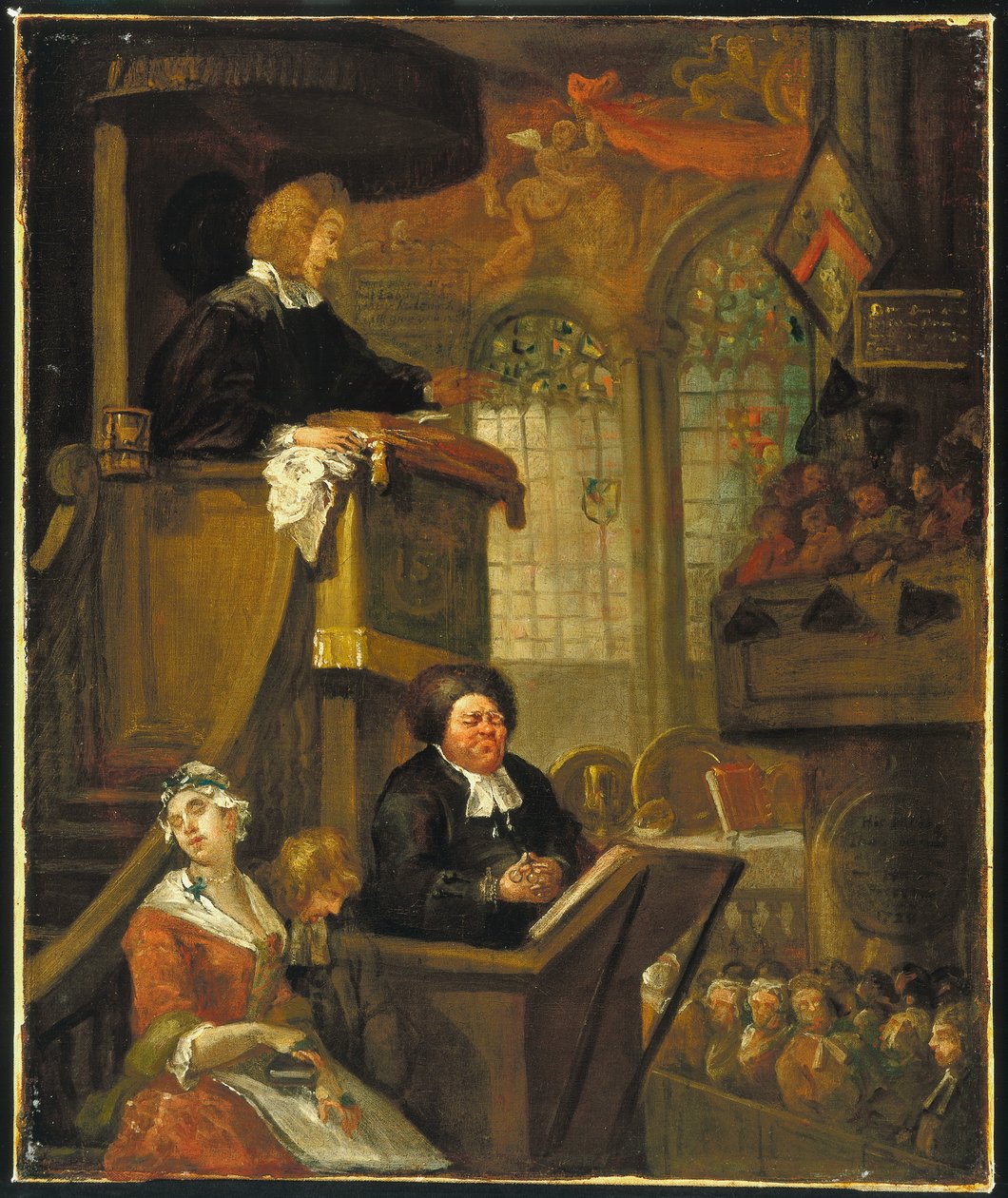 Nukkuva seurakunta tekijältä William Hogarth