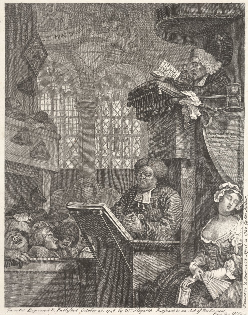 Nukkuva seurakunta tekijältä William Hogarth