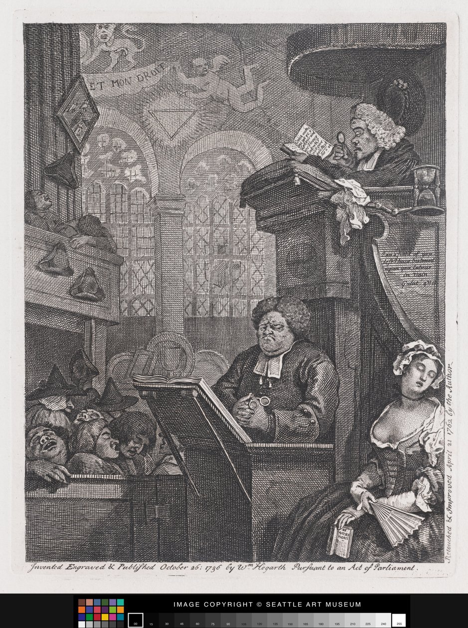 Nukkuva seurakunta tekijältä William Hogarth