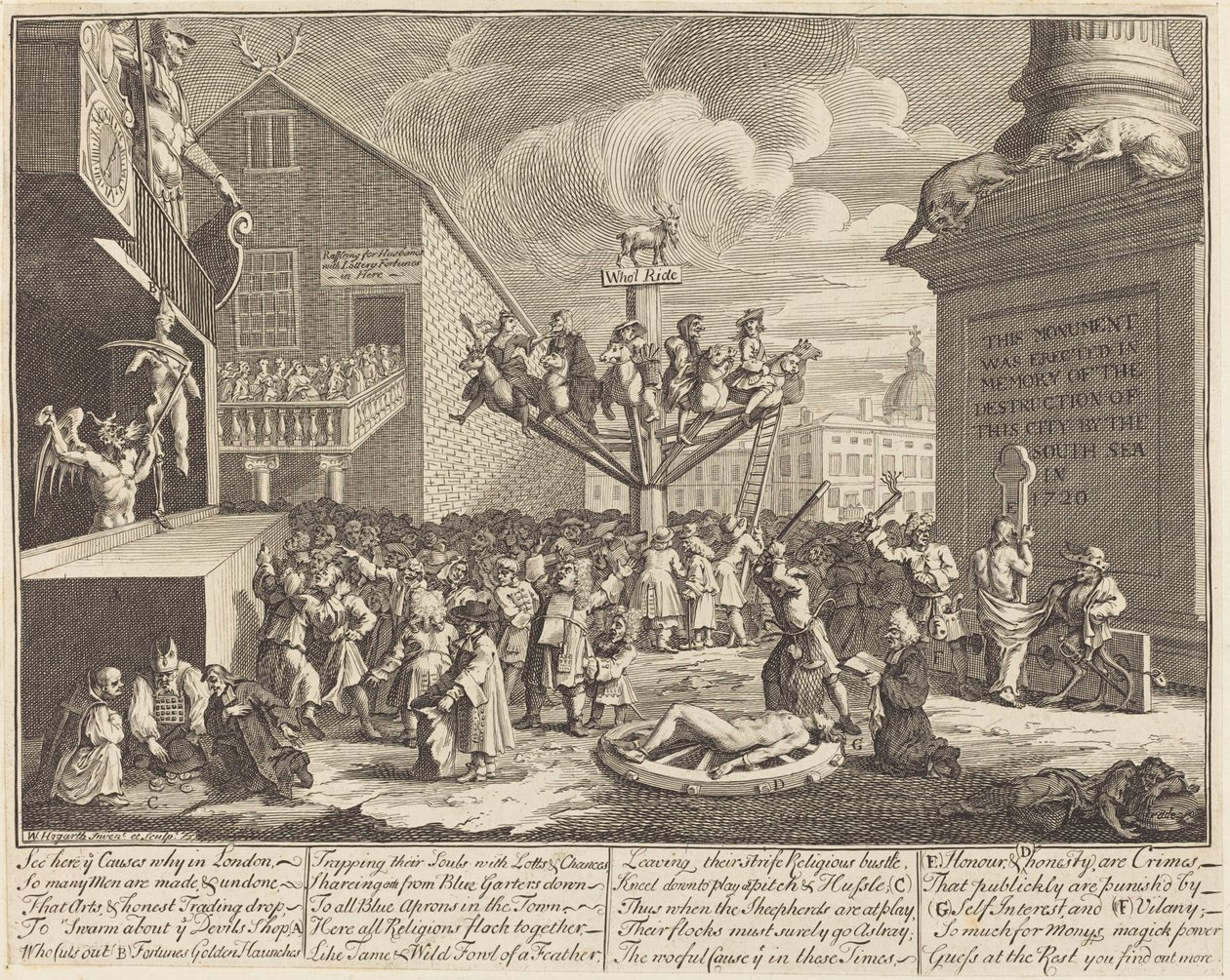 Etelämeren ohjelma tekijältä William Hogarth