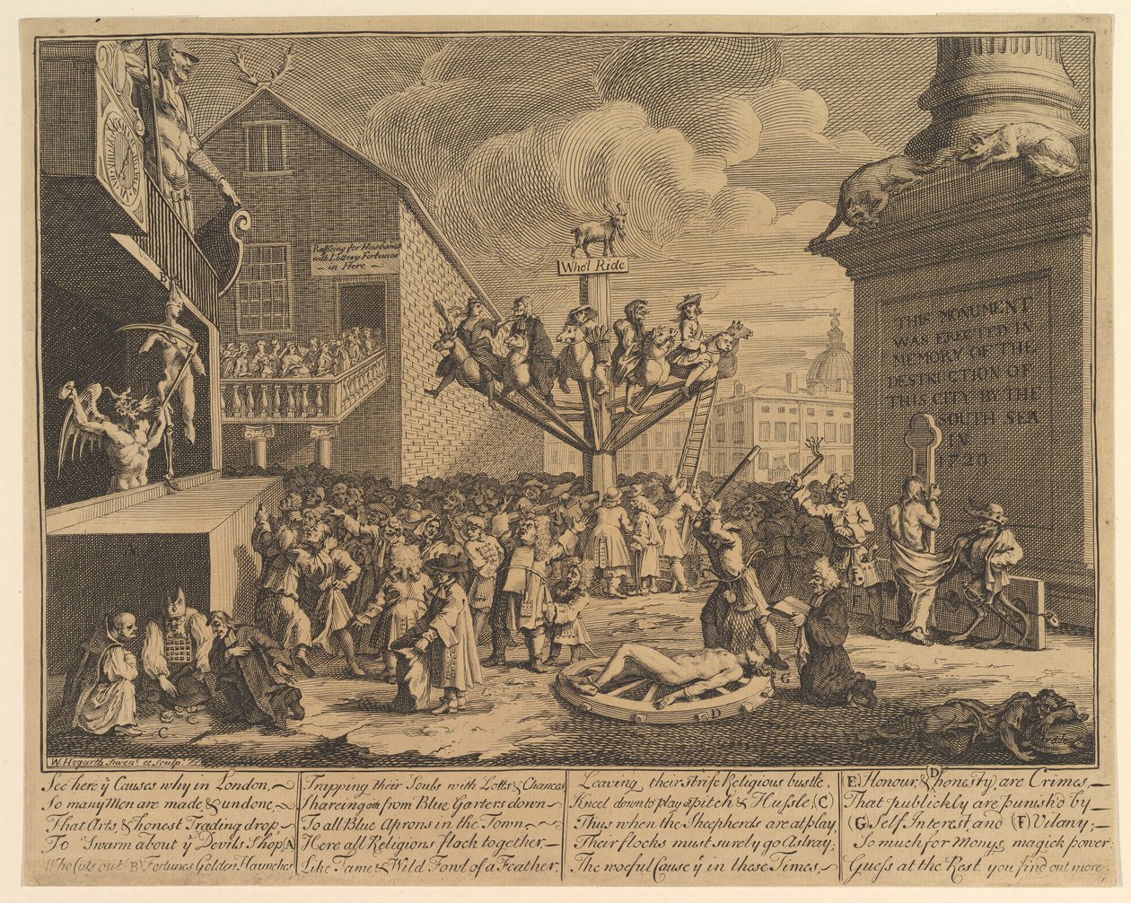 Etelämeren ohjelma, 1722. tekijältä William Hogarth