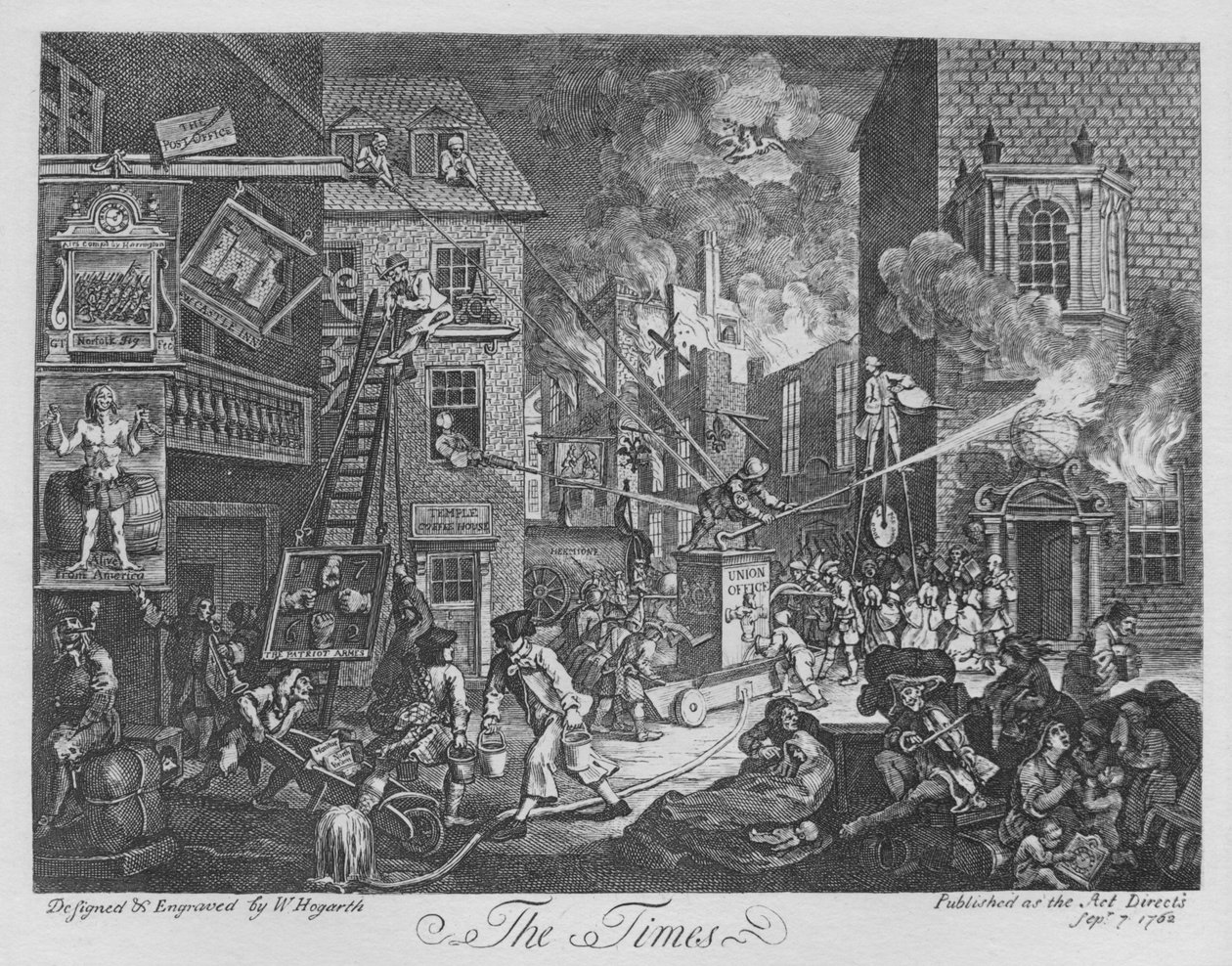 The Times, 1762 tekijältä William Hogarth