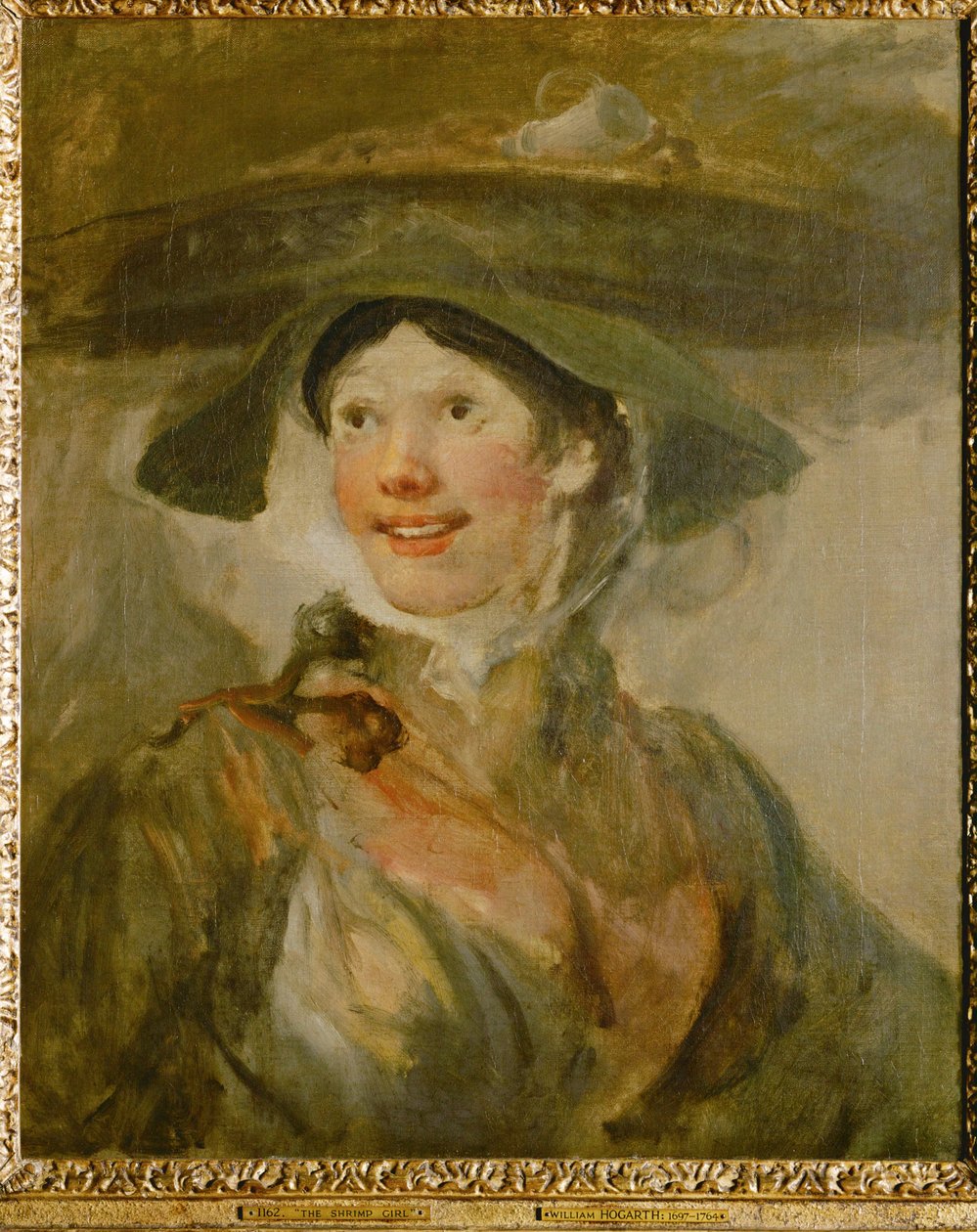 Katkaraputyttö (maalaus kankaalle) tekijältä William Hogarth