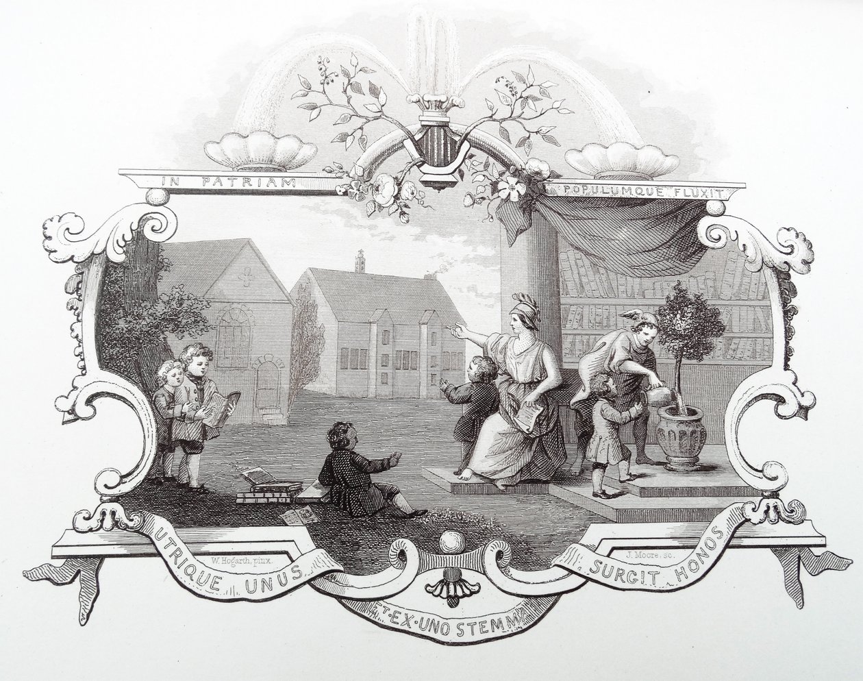 Lippu Tivertonin koulujuhlaan tekijältä William Hogarth