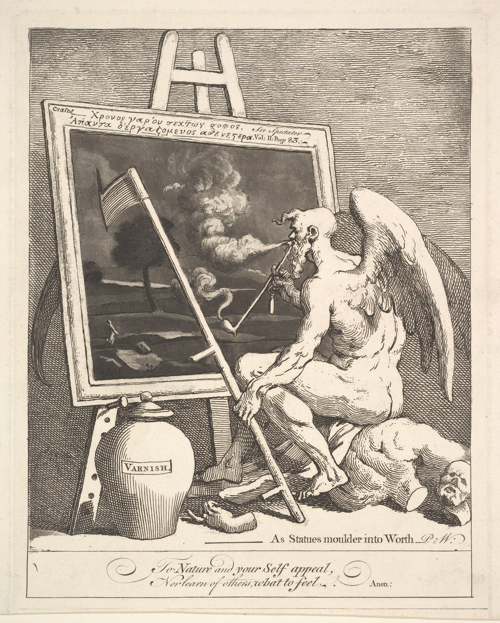 Time Smoking a Picture, n. 1761. tekijältä William Hogarth