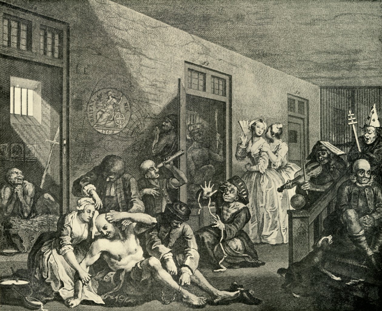 Hullun kohtelu, 1733, 1925. tekijältä William Hogarth
